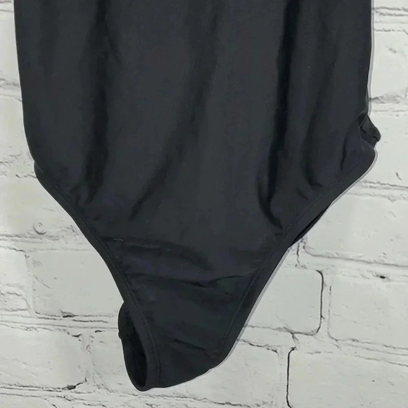 Kona Sol Black High Neck Full Coverage One Piece Swimsuit Womens Size M - Picture 3 of 12